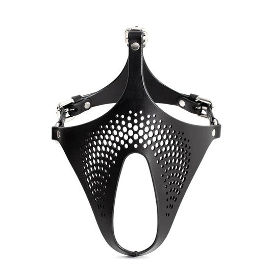 Ex Machina Genuine Leather Mask by Doc Johnson - Masks And Blindfolds