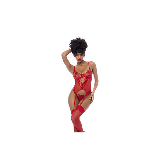Mapale 2 Piece Bra and Panty Set With Matching Thong Red - Bras and Bra Sets