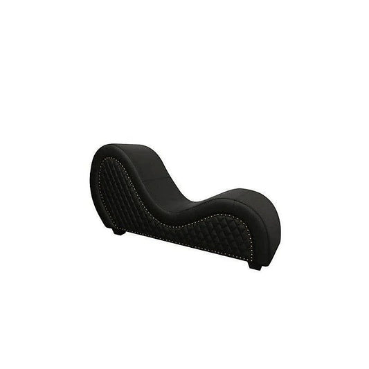 Daytona Kama Sutra Mebon Chaise Love Lounge Studded Sex Furniture & Quilted Black - Sex Furniture