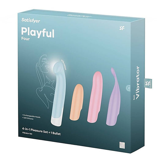 Playful Four Interchangeable G Spot Vibrator by Satisfyer - G-Spot Vibrators