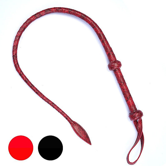BDStyle Unique Design Artificial Snake Leather Horse Bondage Whip - Whips And Crops