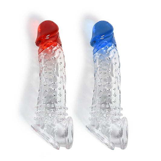 BDStyle Mens Penis Enlargement Sleeve with Elastic Ball Band - Penis Sleeves and Extenders