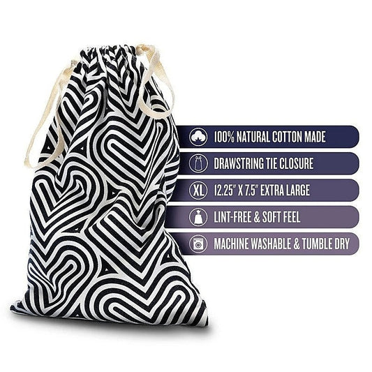 Blush Novelties The Collection Embrace Cotton Toy Storage Bag - Vibrator Accessories