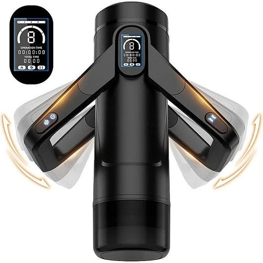CyberSkin The Wing Thrusting Male Masturbator With Heater Black - Masturbators and Strokers
