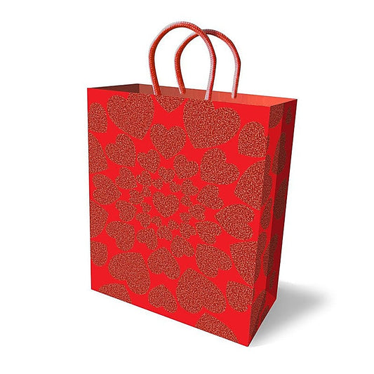 Glitter Hearts Novelty Party Gift Bag by Little Genie - Party Gifts and Novelties