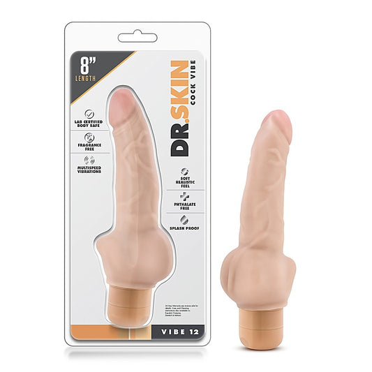 Dr. Skin Cock Vibe 12 by Blush Novelties - Vibrating Dildos