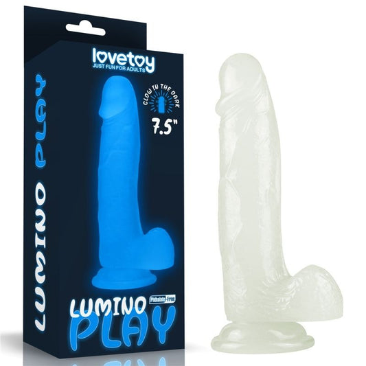 Lumino Play Flexible & Realistic Dildo With Balls by Lovetoy - Realistic Dildos