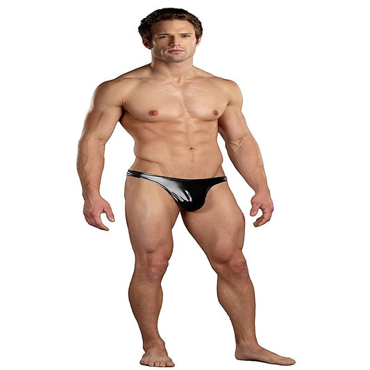 Male Power Classic Stretchy Mens Thong Black - Mens Briefs And Boxers