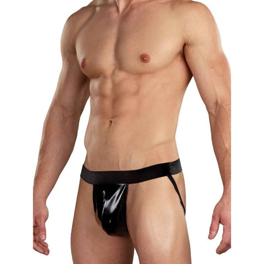 Male Power Wet Look Faux Leather Mens Jock by Magic Silk - His Fetish