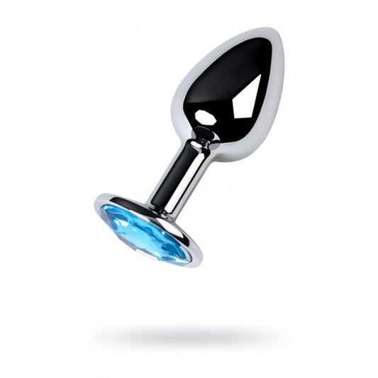 Metal Anal Plug w/ Topaz Crystal by ToyFa - Butt Plugs