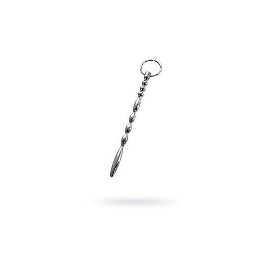 Metal Silver Metal Mens Urethral Plug With Penis Ring - Urethral Sounds