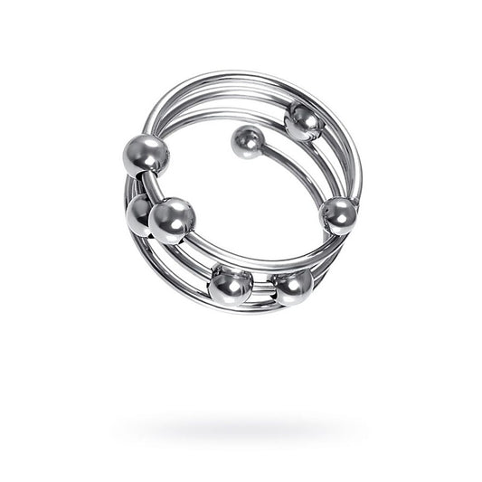 Metal Balls Penis Head Cock Ring by ToyFa - Cock Rings