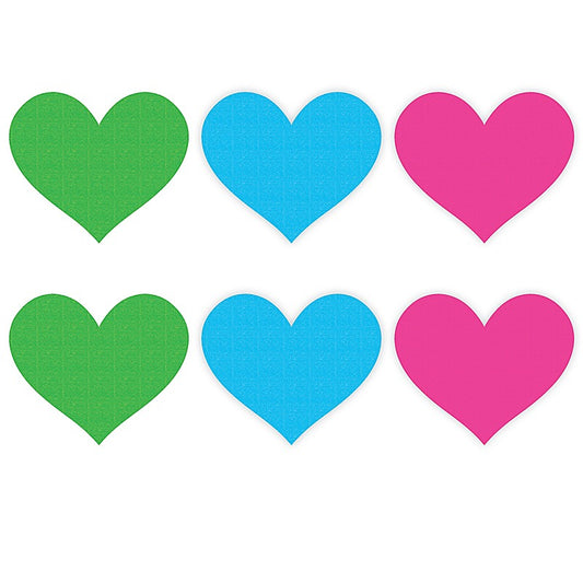 Neon Heart Pasties Costume by Xgen Products - Fancy Dress Ups