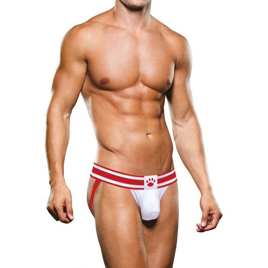 White Red Mens Jock Strap Underwear by Prowler - Jocks and G-Strings