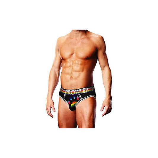 Prowler Oversized Paw Open Back Mens Brief Black - Mens Briefs And Boxers