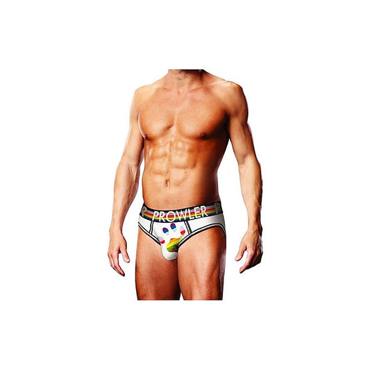Prowler Oversized Paw Open Backless Mens Brief White - Mens Briefs And Boxers