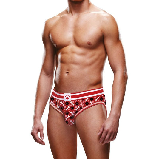 Red Paw Open Back Mens Brief Mens Underwear by Prowler - Mens Briefs And Boxers