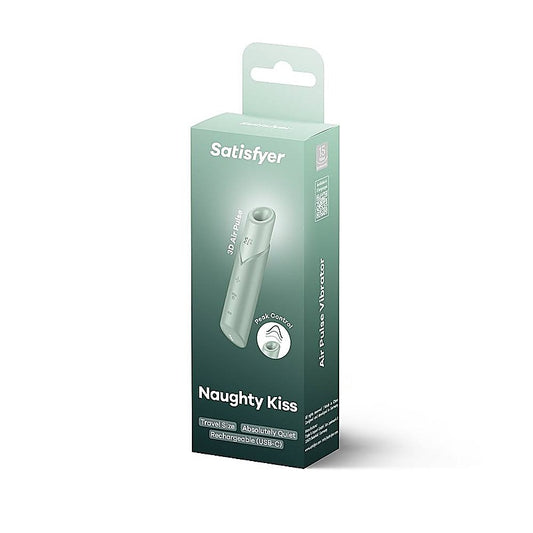 Naughty Kiss Rechargeable Air Pulse Clitoral Massager - Clit Ticklers and Pulsators