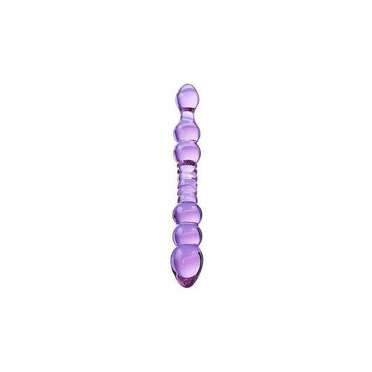 Sexus Unisex Dobule Ender Glass Dildo 22.8cm Mauve - Glass Sex Toys