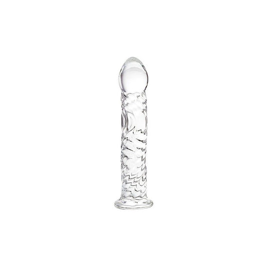 Sexus Suction Cup Glass Dildo 16cm Clear - Glass Sex Toys