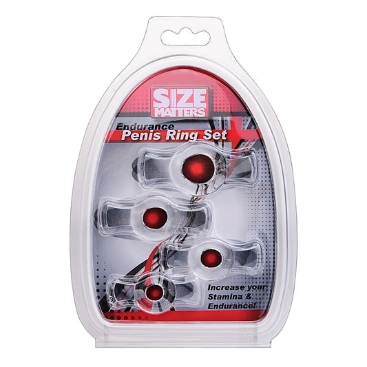 Endurance 4 Ring Penis Set by XR Brands - Cock Ring Sets