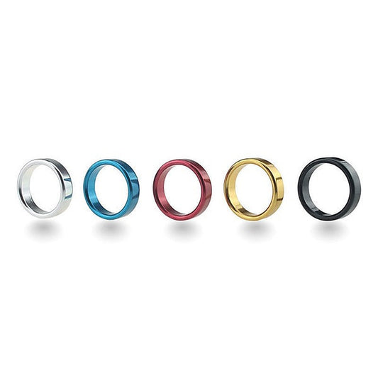 BDStyle Colorful Sex Delay Aluminum Mens Cock Ring Medium - Steel Cock Rings