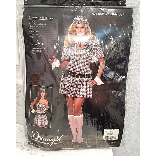 Dream Girl Halloween Detective Shirley Sexy Costume Medium - Fancy Dress Ups