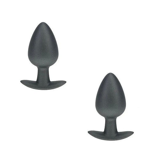 Shots OUCH! 8.9 cm Large Metallic and Soft Silicone Anal Plug - Butt Plugs