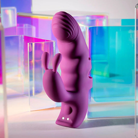 Playboy Pleasure LEND A HAND Finger Vibrator Purple - Finger and Tongue Vibrators