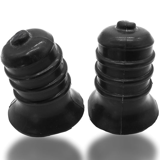 Ribnibs Curved Springy-Ribbed Nip Suckers Night by OxBalls - Nipple and Clit Clamps