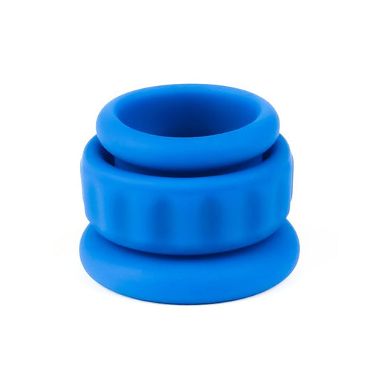 Lovetoy Pinnacle Pro Twin Flex Stretchy Cock and Balls Rings Blue - Ball and Cock Toys