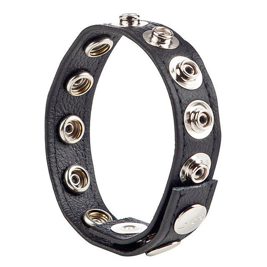 Colt Adjustable 8 Snap Fastener Leather C/B Strap Cock Ring - Cock Rings