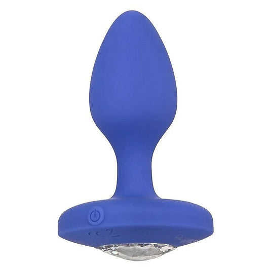 California Exotics Cheeky Gems Rechargeable Vibrating Anal Plug Purple - Butt Plugs