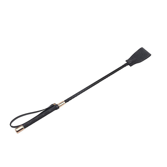 Behave Mischief Crop Super Soft Leather Tip Black - Whips And Crops