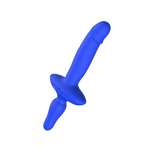 Kissen Ritter Double Orgasm Vibrating Silicone Dildo Blue - Vibrating Dildos