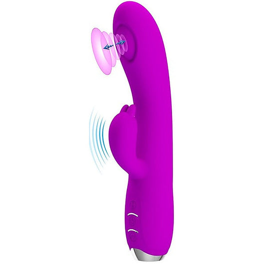 Pretty Love Rechargeable Regina Pulsating Rabbit Vibrator Purple - Rabbit Vibrators