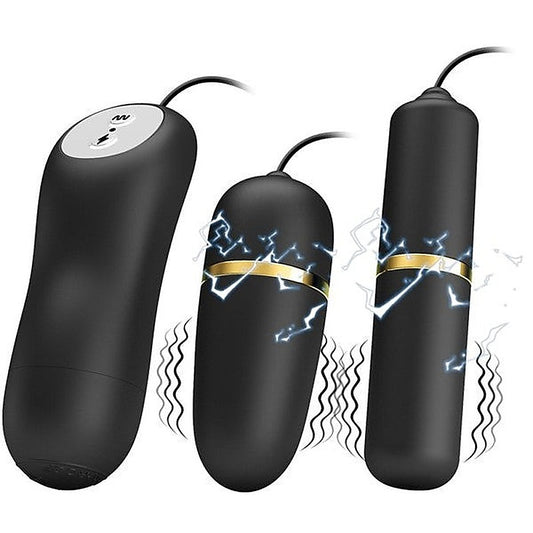 Pretty Love Double Vibro Bullets Massager Black - Bullet Vibrators