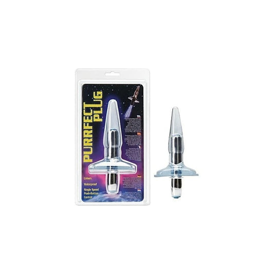 Seven Creations Unisex Purrfect Butt Plug With Internal Bullet Vibrator - Butt Plugs