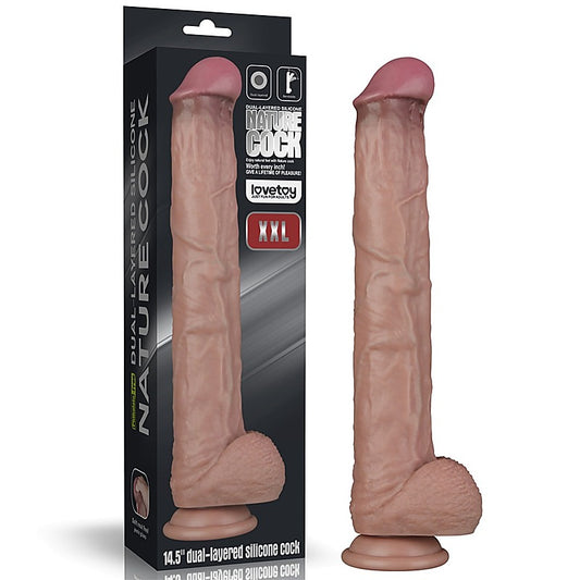 Dual Layered Bendable Realistic Silicone Cock XXL by Lovetoy - Realistic Dildos