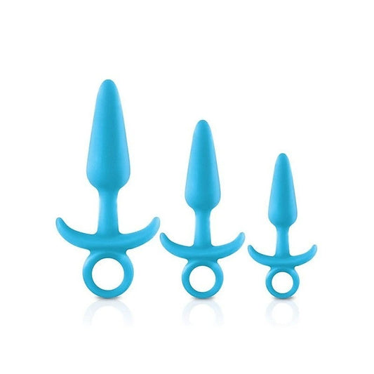Firefly Prince Silicone Anal Training Butt Plug Kit Blue - Butt Plugs