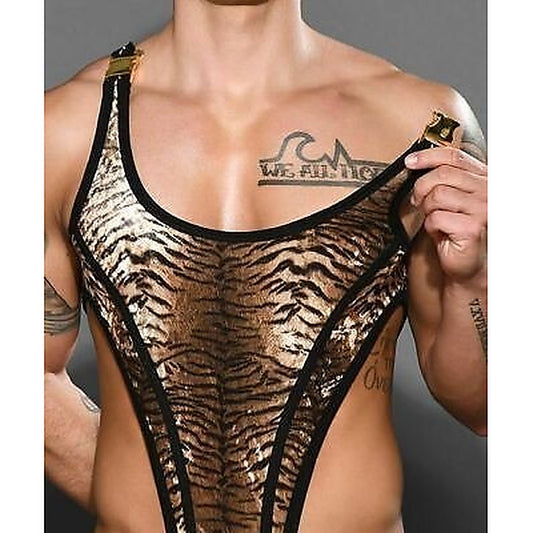 Andrew Christian Plush Tiger Mens Singlet - Mens Briefs And Boxers