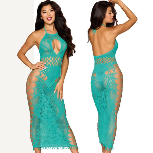 DreamGirl Agate Bodystocking Gown Kimono' - Kimono's and Gowns