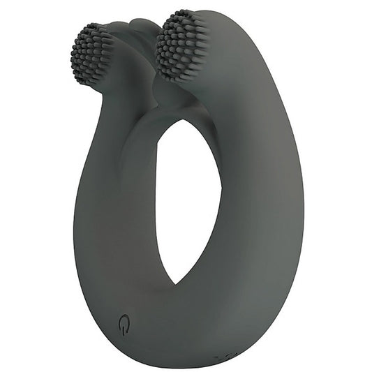 Pretty Love Master Ring Dahlia Vibrating Dick Ring Grey - Vibrating Cock Rings