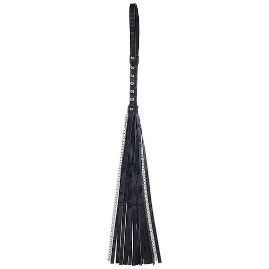 Sportsheets Velvet Noir Chain BDSM Play Flogger - Whips And Crops