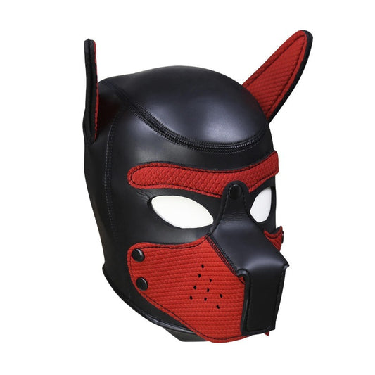 Puppy Play Mask Red by Doc Johnson - Bondage Hoods