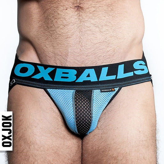 Oxballs Airmesh Swagger Male Jockstrap Sky Blue - Jocks and G-Strings