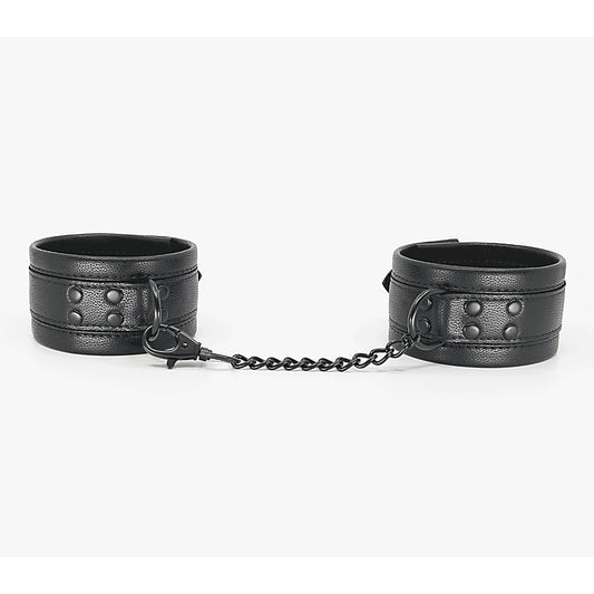 Love In Leather Padded Faux Leather Ankle Restraints - Cuffs And Restraints
