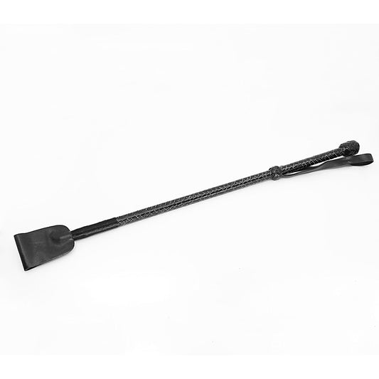 Love In Leather BDSM Riding Crop With Wide Tab - Whips And Crops