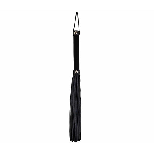 Love In Leather Soft Velveteen Handle BDSM Flogger - Whips And Crops
