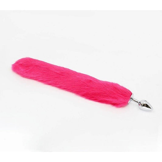 Love In Leather Aluminium Alloy Faux Fur Butt Plug Small - Butt Plugs